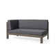 Juna Outdoor Corner Bench Set of 2, 58'' Modular, Gray Acacia Wood