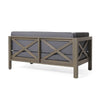 Juna Outdoor Corner Bench Set of 2, 58'' Modular, Gray Acacia Wood