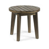 Outdoor Side End Table, Slat Panel 16'' Gray Acacia Wood