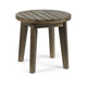 Outdoor Side End Table, Slat Panel 16'' Gray Acacia Wood