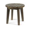 Outdoor Side End Table, Slat Panel 16'' Gray Acacia Wood