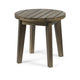 Outdoor Side End Table, Slat Panel 16'' Gray Acacia Wood