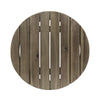 Outdoor Side End Table, Slat Panel 16'' Gray Acacia Wood