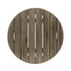 Outdoor Side End Table, Slat Panel 16'' Gray Acacia Wood