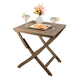 Cami Outdoor Foldable Bistro Table, 26'' Gray Acacia Wood