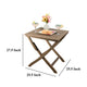 Cami Outdoor Foldable Bistro Table, 26'' Gray Acacia Wood
