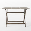 Cami Outdoor Foldable Bistro Table, 44'' Gray Acacia Wood