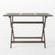 Cami Outdoor Foldable Bistro Table, 44'' Gray Acacia Wood