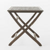 Cami Outdoor Foldable Bistro Table, 44'' Gray Acacia Wood