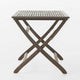 Cami Outdoor Foldable Bistro Table, 44'' Gray Acacia Wood
