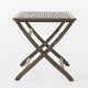 Cami Outdoor Foldable Bistro Table 44in Rectangular Gray Acacia Wood BM323854
