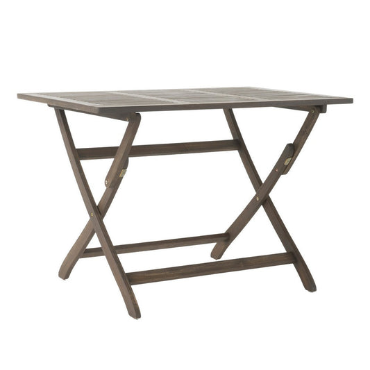 Cami Outdoor Foldable Bistro Table, 44in Rectangular Gray Acacia Wood