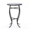 Outdoor Side End Table, 14'' Blue White Mosaic Ceramic Top