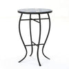 Outdoor Side End Table, 14'' Blue White Mosaic Ceramic Top