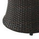 Loco Outdoor Side Table Hourglass Shape 20 Inch Brown Rattan Wicker BM323856