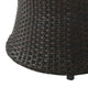 Loco Outdoor Side Table, Hourglass 20'' Brown Rattan Wicker