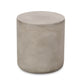 Outdoor Side Table, 16'' Round, light Gray Faux Cement