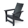 Elisa Outdoor Adirondack Chair, Waterfall Front, Slatted, Black Finish