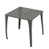 Outdoor Side Table, Open Cut Out, 18'' Bronze Metal Finish