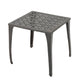 Outdoor Side Table, Open Cut Out, 18'' Bronze Metal Finish