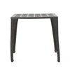 Outdoor Side Table, Open Cut Out, 18'' Bronze Metal Finish
