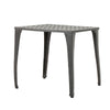 Outdoor Side Table, Open Cut Out, 18'' Bronze Metal Finish