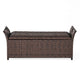 Outdoor Bench with Hinged Lid Storage 42 Inch Dark Brown PE Rattan BM323866