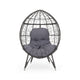 Fam Outdoor Accent Chair Cocoon Egg Shaped Abstract Gray PE Rattan BM323881
