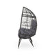 Fam Outdoor Accent Chair Cocoon Egg Shaped Abstract Gray PE Rattan BM323881
