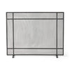 Hype Fireplace Screen with Mesh Single Panel Black and Silver BM323884