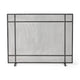 Hype Fireplace Screen with Mesh Single Panel Black and Silver BM323884