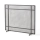 Hype Fireplace Screen with Mesh Single Panel Black and Silver BM323884