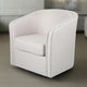 Swivel Accent Chair, Classic Round Barrel Style, Wheat Beige Fabric