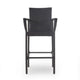 Outdoor Barstool Chair Set of 2, Gray PE Rattan Woven, Iron
