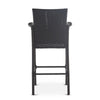 Outdoor Barstool Chair Set of 2, Gray PE Rattan Woven, Iron