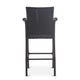 Outdoor Barstool Chair Set of 2, Gray PE Rattan Woven, Iron