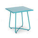 Outdoor Side Table with 18 Inch Square Top Teal Blue Steel Frame BM323888