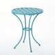 Rune Outdoor Round Bistro Table Set, 2 Chair, Teal Iron