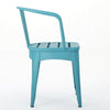 Rune Outdoor Round Bistro Table Set, 2 Chair, Teal Iron