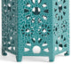 Liana Outdoor Side End Table, Flower-Cut 12'' Top, Teal Blue