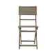 Cami Outdoor Foldable Bistro Chair Slat Back Cross Gray Acacia Wood BM323899