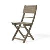 Cami Outdoor Foldable Bistro Chair Slat Back Cross Gray Acacia Wood BM323899