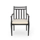 Outdoor Bistro Table Set with 2 Chairs Slatted Black Iron Beige BM323901