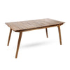 Outdoor Dining Table, 69'' Rectangular, Brown Acacia Wood