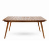 Outdoor Dining Table, 69'' Rectangular, Brown Acacia Wood