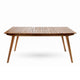 Outdoor Dining Table, 69'' Rectangular, Brown Acacia Wood