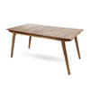 Outdoor Dining Table, 69'' Rectangular, Brown Acacia Wood