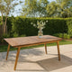 Outdoor Dining Table, 69'' Rectangular, Brown Acacia Wood