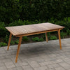 Outdoor Dining Table, 69'' Rectangular, Brown Acacia Wood