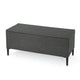Gert Outdoor Wicker Bench with Storage, 42 Inch Iron, Gray Rattan